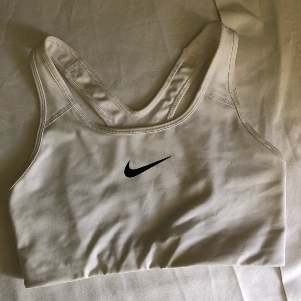 NIKE DRI-FIT White Racer Back Sports Bra